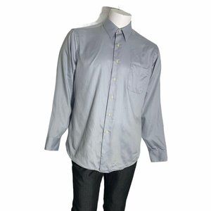 Geoffrey Beene Mens Large Fitted Dress Shirt Long